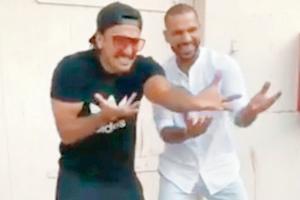 IPL 2019: Ranveer Singh, Shikhar Dhawan do the Khalibali step
