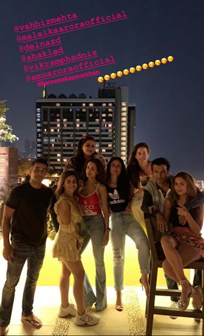 Amrita Arora, Malaika, Kareena