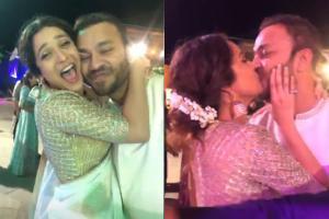 Ankita Lokhande kisses beau Vicky Jain at a party and it's too cute