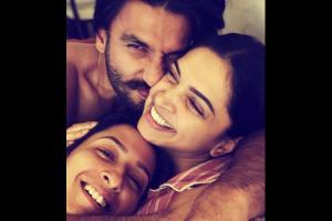 Ranveer's snuggly pic with Deepika and Anisha is breaking the internet