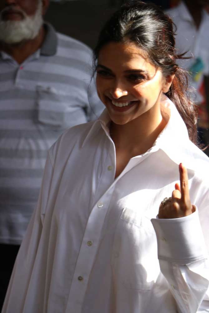 Deepika Padukone votes