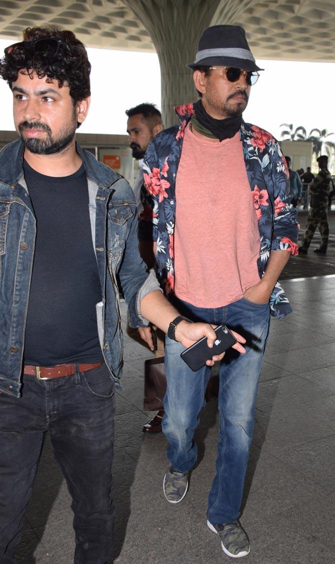 Irrfan Khan at Mumbai Airport