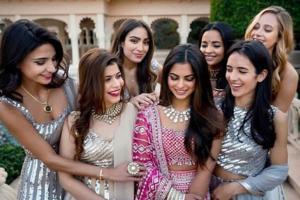 Nita Ambani Saxy - Unseen Photo! Isha Ambani with her girl gang from the grand wedding