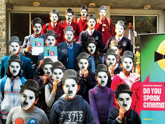 the kids will be shown several Chaplin movies