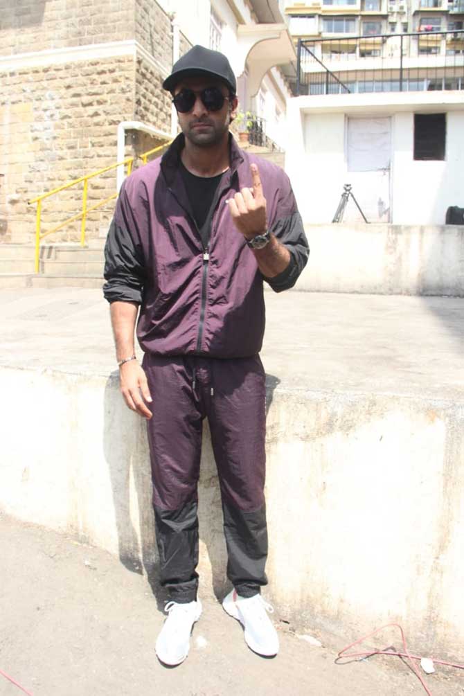Ranbir Kapoor votes
