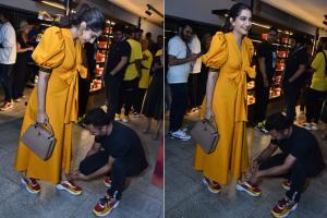 Photos: Anand Ahuja is winning the internet as he ties Sonam's shoelace