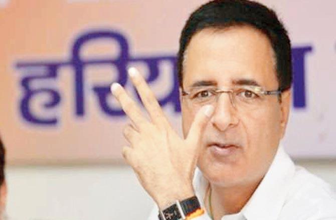 Randeep Surjewala who had met the Election Commission about Deven Bharti
