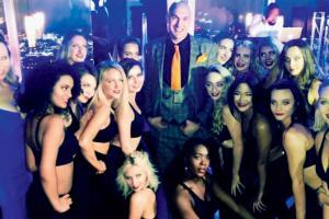 Boxer Tyson Fury has a night out with cheerleaders