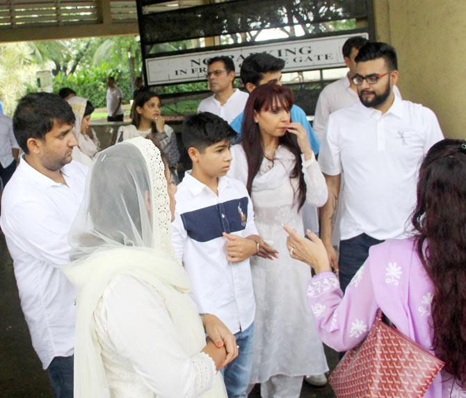 Close friends and family also came to pay their respects at Kaykasshan Patel's husband Areef Patel's funeral.