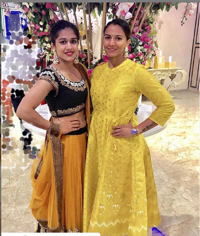 Babita Phogat hails from the famous Phogat family in Haryana. A family which boasts of record-breaking wrestlers who have won medals for India at many international events.
In picture: Babita with sister Geeta Phogat.