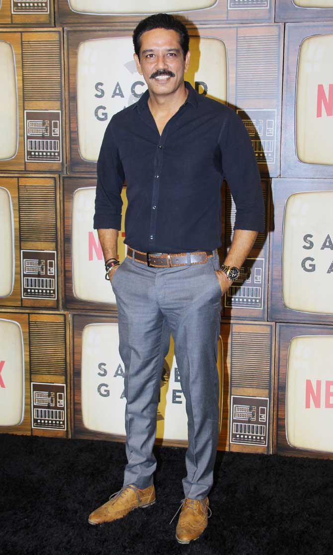 Anup Soni was all smile as he attended the special screening of Sacred Games 2 at a popular multiplex in Lower Parel.