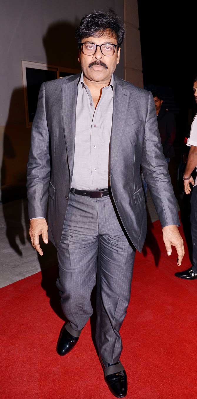 South superstar Chiranjeevi was also spotted at SIIMA 2019. He will next be seen in the film Sye Raa Narasimha Reddy.