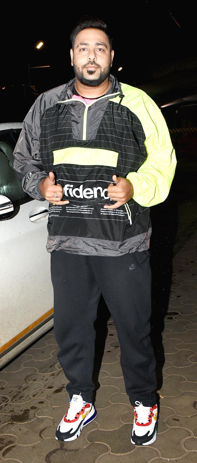 Singer Badshah, who will be making his Bollywood debut with Khandaani Shafakhana, also attended the film's screening at a multiplex in Andheri.