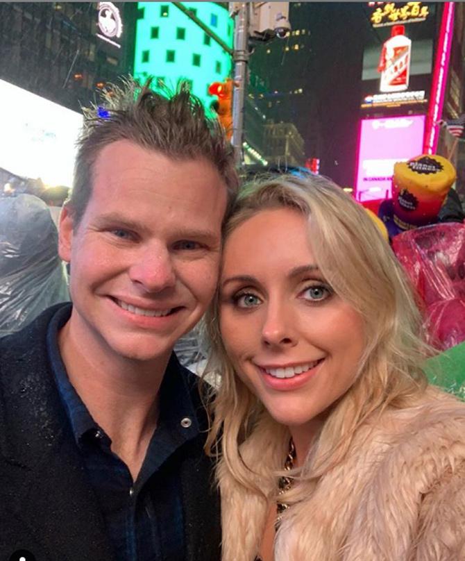 IN 2012, Steve Smith played 15 matches and scored 362 runs at an average of 40.22 and strike rate of 135.58. His top score was an unbeaten 47.
Steve Smith's wife Dani Willis posted this picture of herself with the cricketer at Times Square on New Year's Eve years ago.