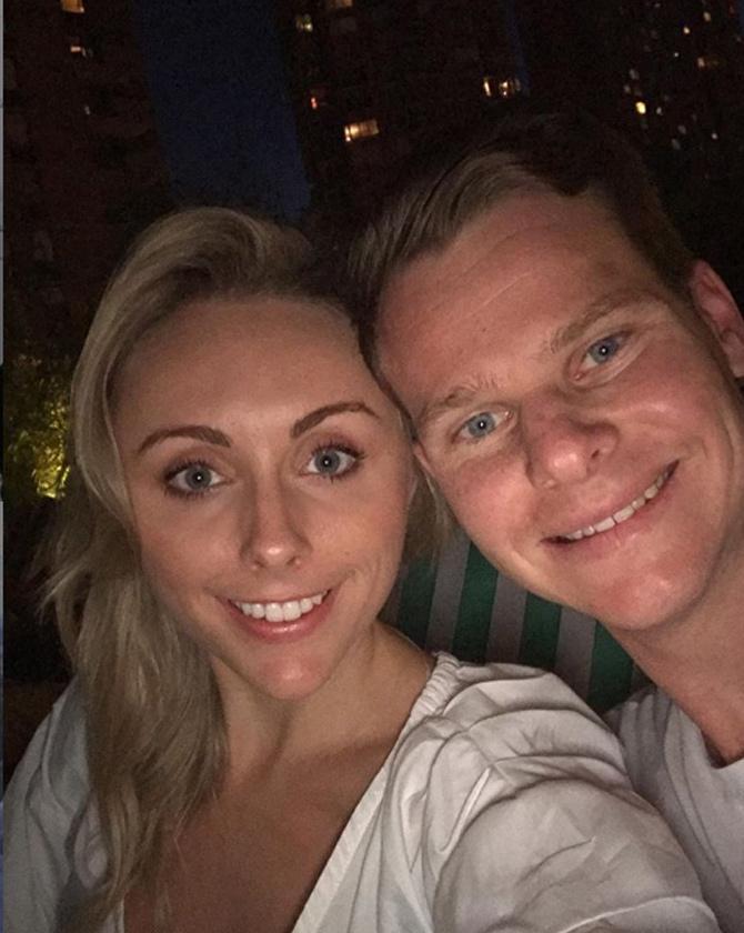 In his Test career, Steve Smith played 73 matches and scored 7,227 runs at a very impressive average of 62.84. Smith has 16 test centuries and 29 fifties. His top score is 239.
In picture: Steve Smith and wife Dani Willis on a date night at a rooftop cinema in New York
