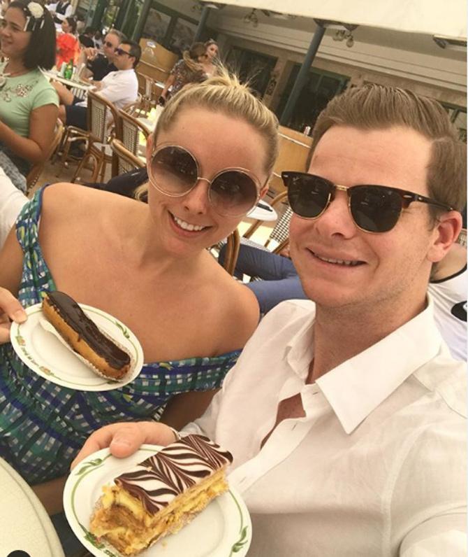 Steve Smith's wife Dani Willis posted this picture of herself with the cricketer and captioned it as, 