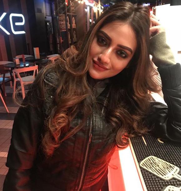 In picture: Politician Nusrat Jahan goes rugged in a black leather jacket as she poses for the camera