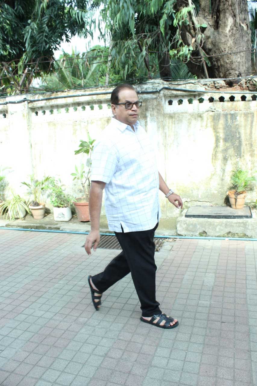 Khayyam Sahab's forte were ghazals, thumris, dadras and other genres of Hindustani classical music. In picture: Producer Ramesh Taurani clicked at the funeral of Khayyam Sahab.