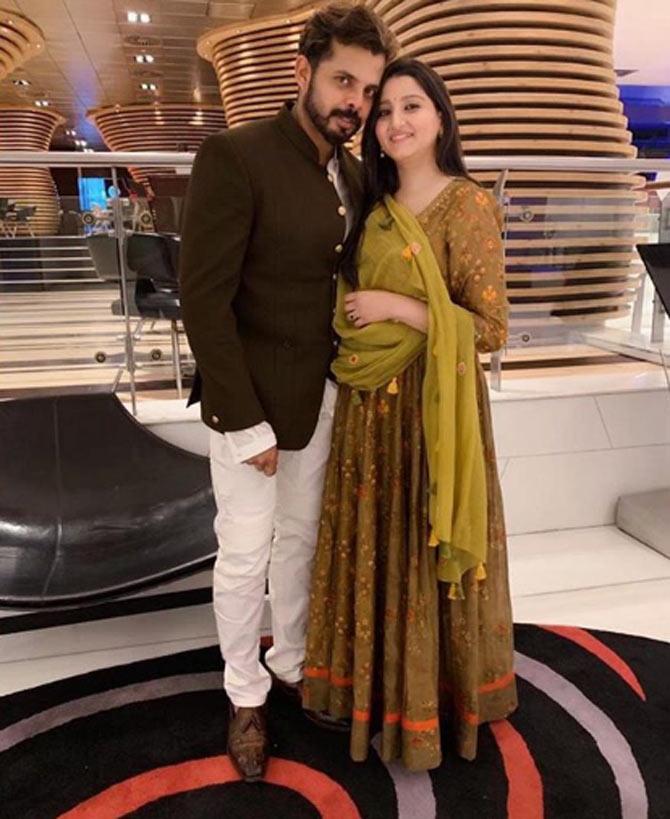 Sreesanth shared this picture with his wife and a great post to go with it: A real man loves his wife, and places his family as the most important thing in life. Nothing has brought me more peace and content in life than simply being a good husband and father