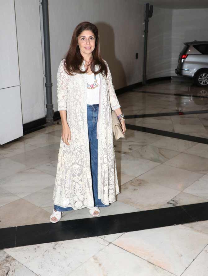 Anaita Shroff Adajania was also clicked at Manish Malhotra's party hosted at his residence.