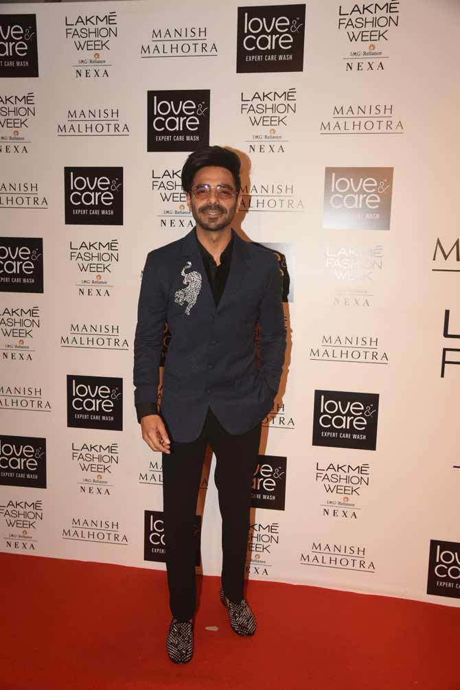 Aparshakti Khurana also attended the Lakme Fashion Week Winter/Festive event.