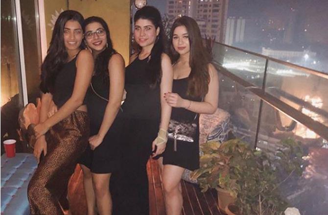 In picture: Sara Tendulkar enjoys a house party with her girls in London, UK.