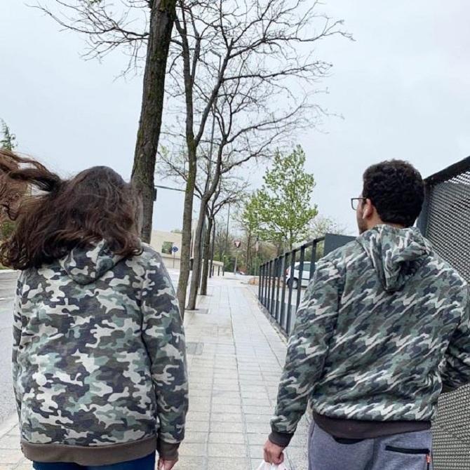 The Union Minister shared this adorable picture of her children wearing similar jackets. With the picture, she shared the struggle of letting go of her children, being a hands-on mother. 
