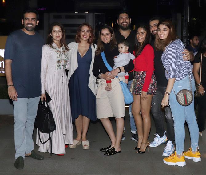 Sania Mirza who is training hard to come back on court after delivering her baby a few months back is ofter spotted in Mumbai while catching up with her celebrity friends.