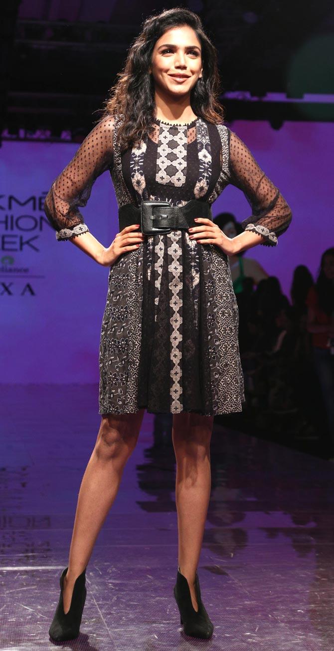 Shriya Pilgaonkar, known for her role in Mirzapur, also walked the ramp at LFW 2019. 