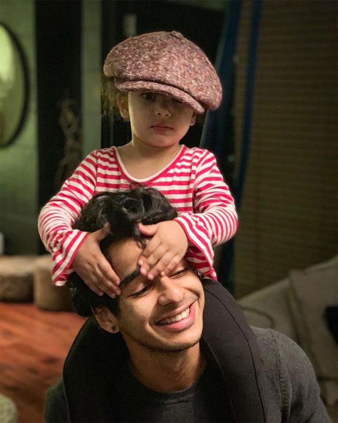 That's Misha with her 'chachu' (uncle) Ishaan Khatter (Shahid Kapoor's half-brother). On his relationship with Mira Rajput Kapoor, Ishaan Khatter had said: 