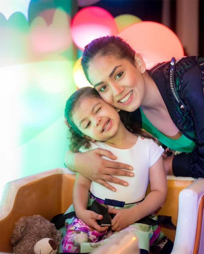 Mira Rajput Kapoor shared this adorable photo with little Misha and wrote alongside: If I say cheese will you give me a lollipop.