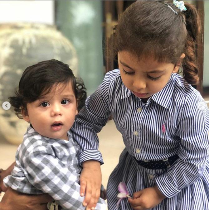 Sibling goals! The caption of this picture by Mira Rajput will surely make you say 'Aww'. Mira Rajput shared this adorable photo of Misha and Zain and wrote alongside: 1. Z: 