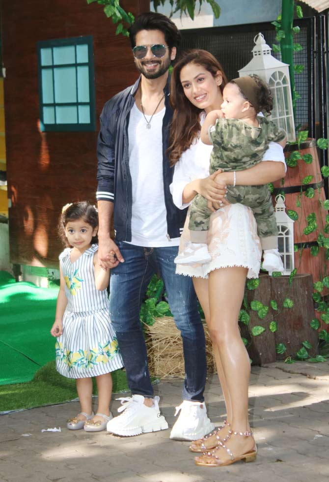 Shahid Kapoor and Mira Rajput hosted a birthday bash for their tiny tot Misha Kapoor, who turned three on August 26, 2019. The celebration was hosted at a popular restaurant in Juhu, Mumbai. All pictures/Yogen Shah
