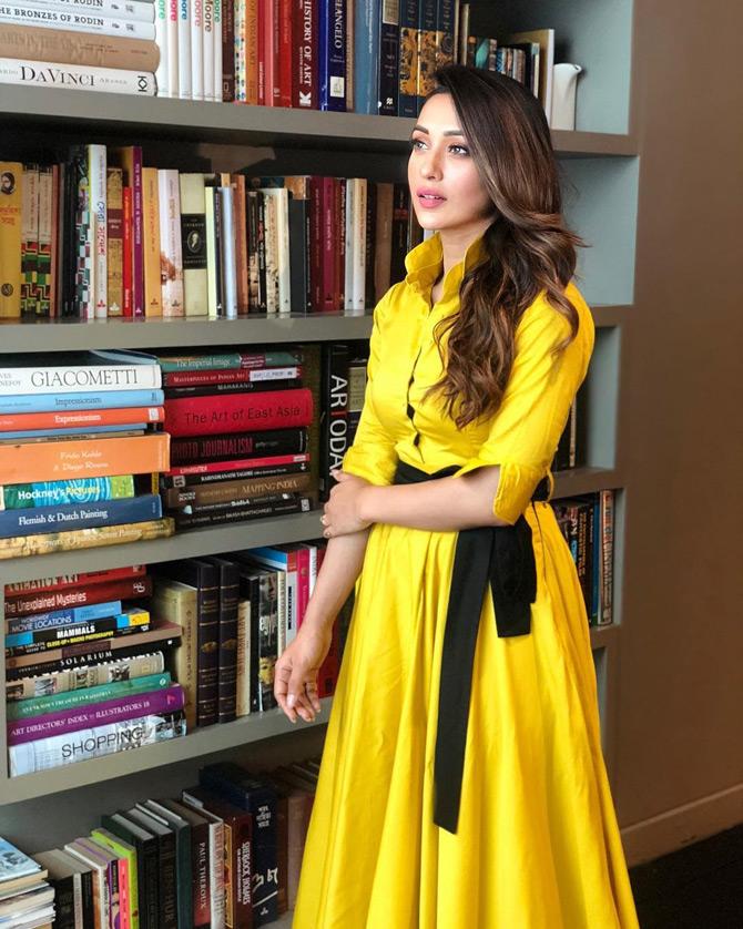 Mimi Chakraborty shows off her love for the colour yellow as she dons a dress and poses for a near-perfect picture