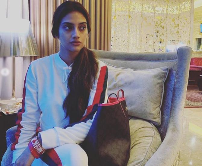 Waiting for her flight to Mauritius at the Terminal 2 of Chatrapati Shivaji Terminal in Mumbai, Nusrat Jahan shared this sleep-deprived picture of herself and captioned it: Sleepyhead mornings!