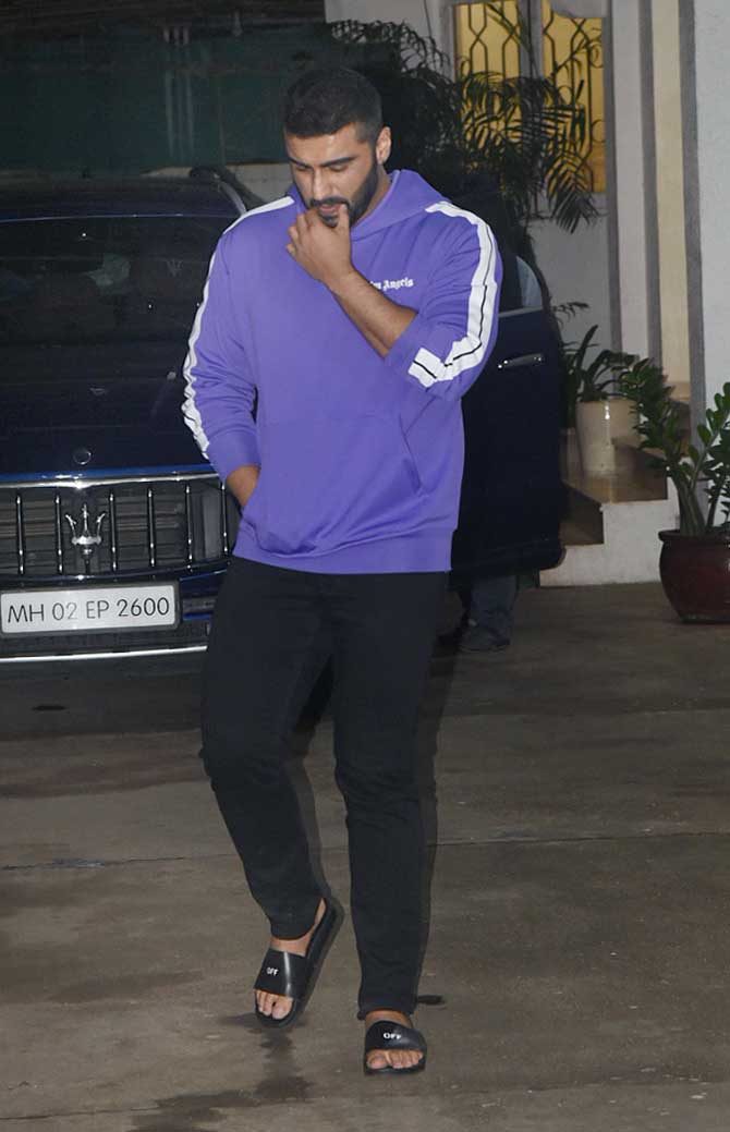Arjun Kapoor was also spotted at a dubbing studio in Juhu.