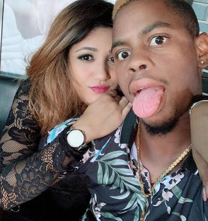 Shimron Hetmyer failed to impress in the ongoing T20I series between India and West Indies, with a score of 0 and 6 in the first two matches.
Shimron Hetmyer posted this picture with Nirvani Umrao and captioned it as, 