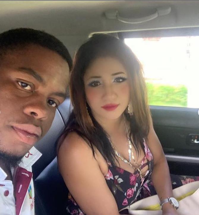 Shimron Hetmyer posted this picture with Nirvani Umrao and captioned it as, 