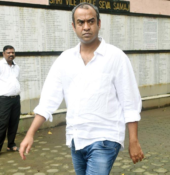 Producer Madhu Mantena also came in to pay his last respects at J Om Prakash's last rites in Vile Parle.