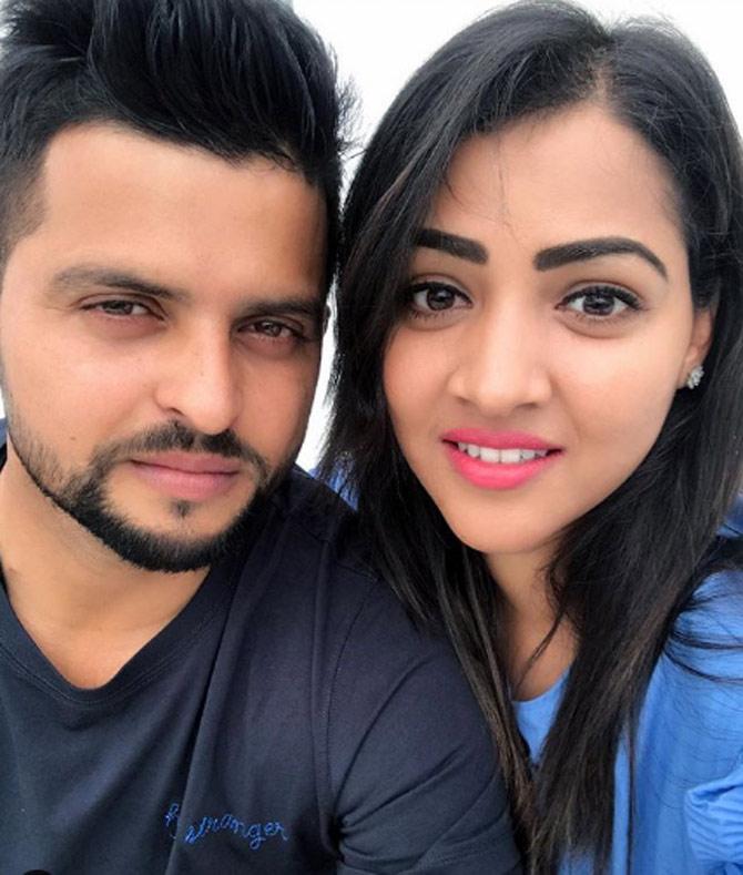 Indian middle-order batsman and Chennai Super Kings stalwart Suresh Raina holds a Bachelor’s Degree in Commerce from Delhi University
In pic: Suresh Raina with his wife 