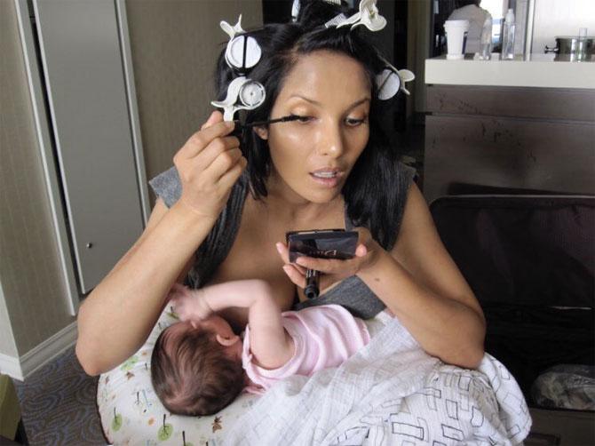 Padma Lakshmi: In a photo shared by author, actress, model, television host and chef Padma Lakshmi, the multi-tasker is seen doing her make-up while breastfeeding her daughter Krishna Thea Lakshmi-Dell. Breast milk not only provides nutrition to babies but also protects mothers from developing high blood pressure (BP) for longer-term, suggests a study. Besides being a source of nutrition, breast milk also plays an important role in shaping a healthy oral microbiome in babies