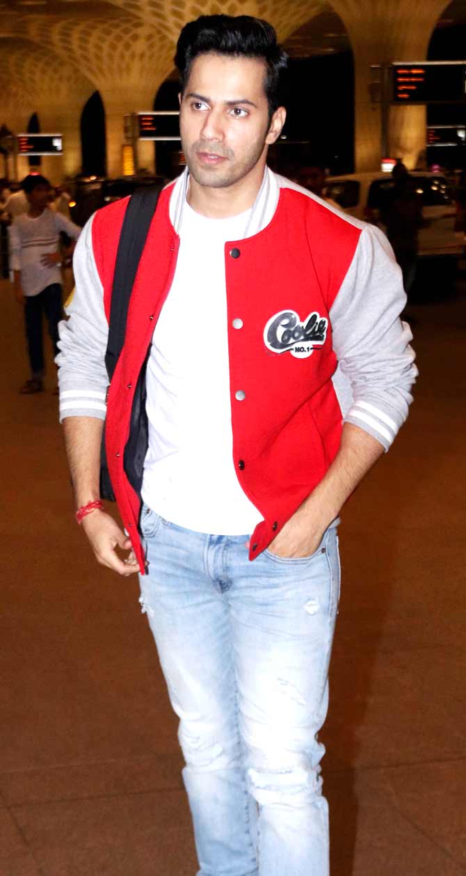 Varun Dhawan looked uber cool in a casual look, but what caught the attention was his 'Coolie' jacket he sported as the airport look. Talking about his professional commitments, Varun will be next seen in Street Dancer 3D, along with Shraddha Kapoor and Nora Fatehi. The film is directed by Remo D'Souza.