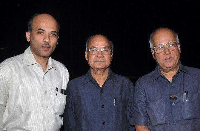 In picture: Producer and directors (L/R) Sooraj Barjatya, Tarachand Barjatya and Kamal Kumar Barjatya at an event in 2011. (Picture courtesy/AFP)