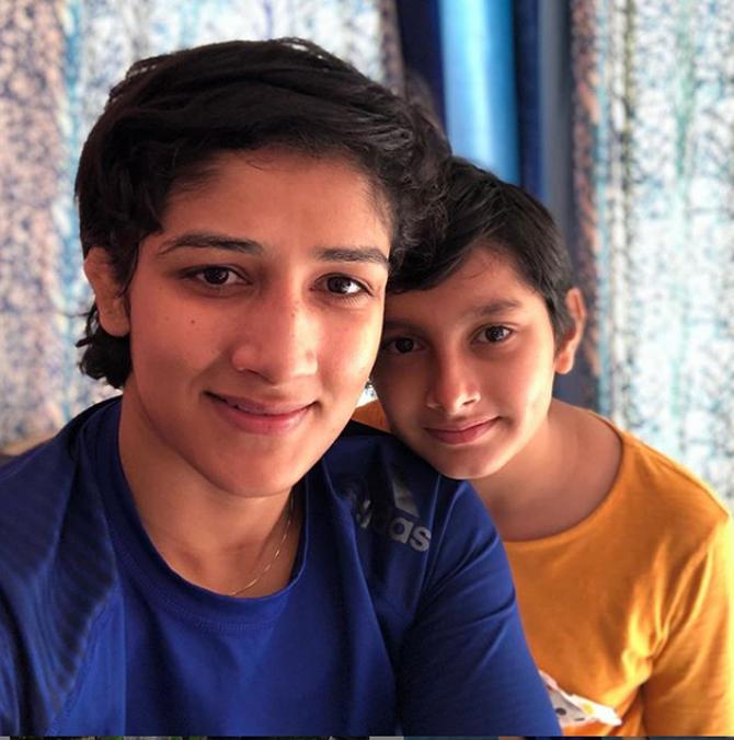 Sangeeta Phogat posted this selfie when she spent a day out with her friends and family during her break.