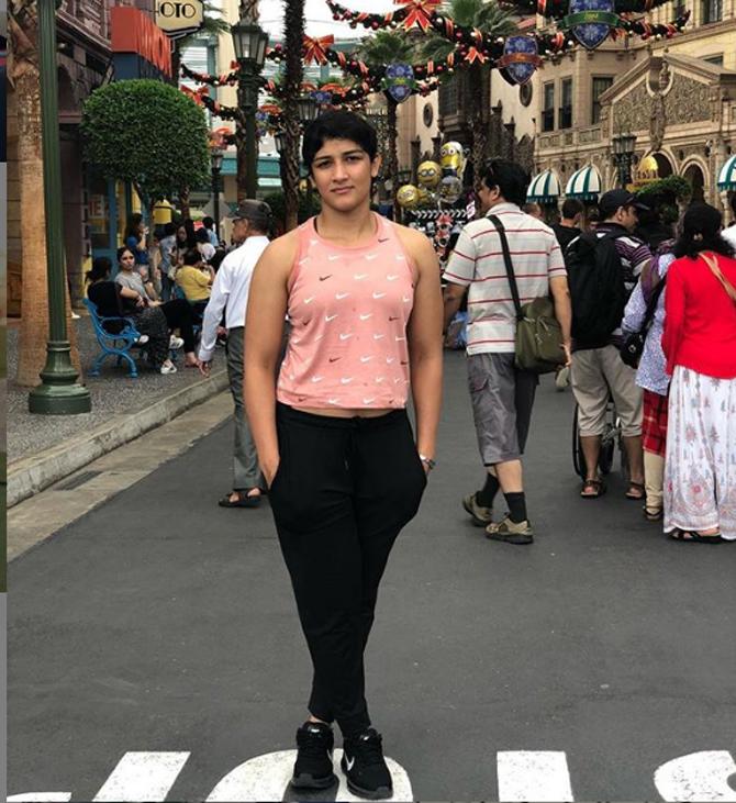 Sangeeta Phogat posted this picture where she is having a good time during a vacation in Europe.