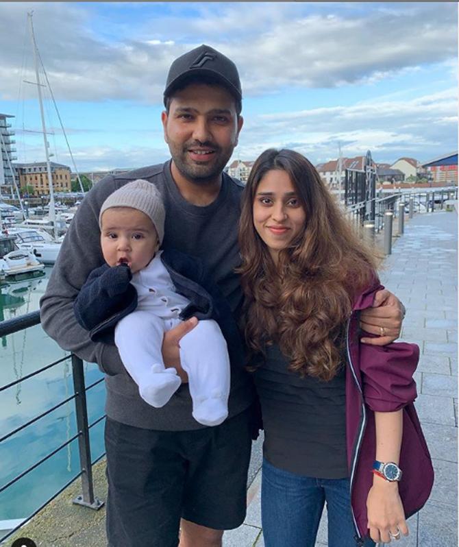 Rohit Sharma and Ritika Sajdeh welcomed their daughter in December 2018 and named her Samaira.