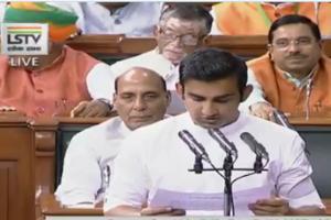 Sports fraternity congratulates Centre for revoking Article 370 MP Gautam Gambhir addressing the Lok Sabha