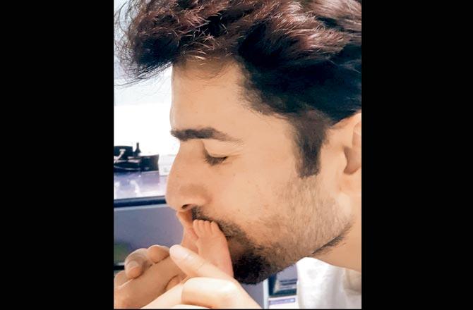 Jay Bhanushali with baby girl