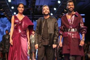 LFW 2019: Lisa Haydon and Hardik Pandya walk for Amit Aggarwal