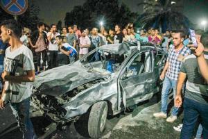 Speeding car causes explosion, kills 20 in Cairo